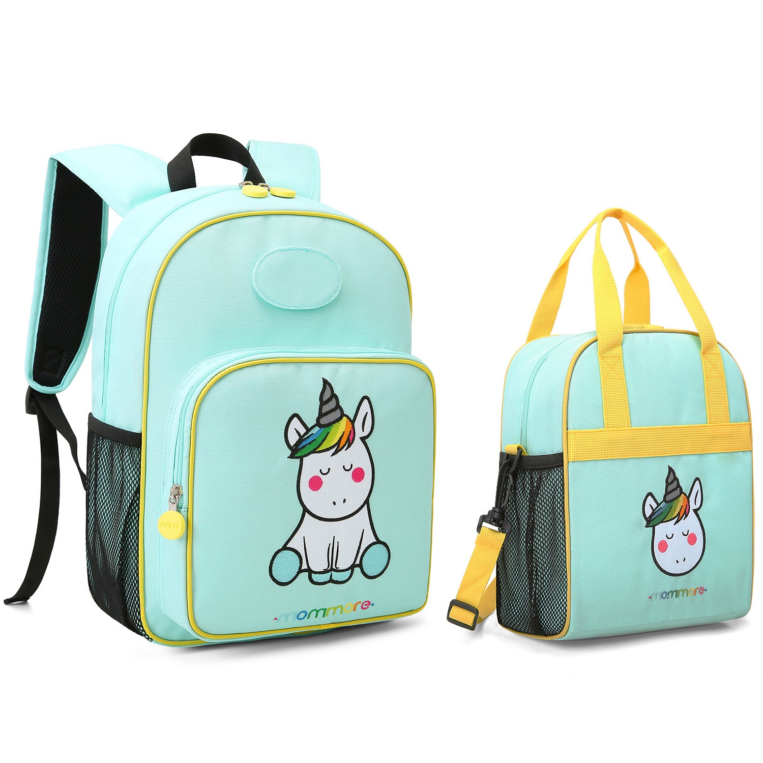 Little Unicorn Kids Backpack with Insulated Lunch Bag - MOMMORE