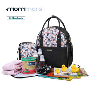Stylish Changing Bag, Large Diaper Backpack - MOMMORE